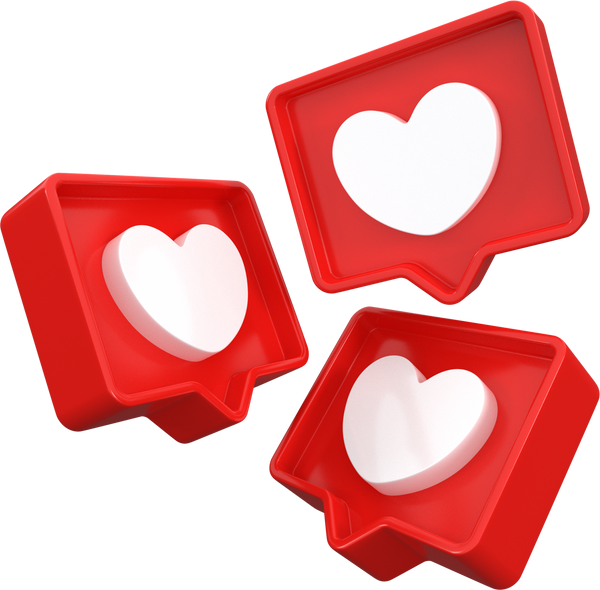 3d Love Notification Illustration